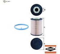 Fuel Filter fits VOLVO XC60 Mk1, Mk2 2.0D 2.4D 2008 on Mahle 1718140299 30681552