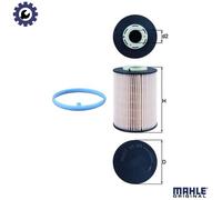 Fuel Filter fits VOLVO XC60 Mk1, Mk2 2.0D 2.4D 2008 on Mahle 1718140299 30681552