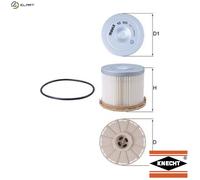 MAHLE Original Fuel Filter KX 505D – 105 mm Insert, fits Isuzu Rodeo D-Max KB