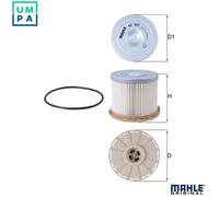 MAHLE Original Fuel Filter KX 505D – 105 mm Insert, fits Isuzu Rodeo D-Max KB