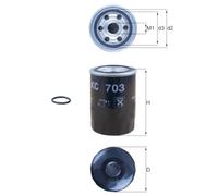 MAHLE ORIGINAL KC 703D Fuel filter