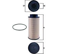 Fuel Filter KX182/1D 76816284 by MAHLE ORIGINAL - Single