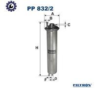 FUEL FILTER PP 832/2 FOR ALPINA BMW 5/E39/X/SAV 7/E38 X5/E53 M60 B30 3.2L 6cyl