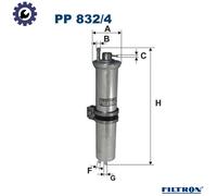 FUEL FILTER PP 832/4 FOR BMW 7/E65/E66 M54B30 3.0L 6cyl 7 E65, E66, E67 N62B36