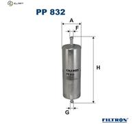 Filtron Fuel Filter PP 832 - In-line - Fits BMW, Alpina, Bertone