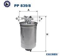 FUEL FILTER PP 839/8 FOR AUDI ANY 1.2L BHC/AMF 1.4L 3cyl A2