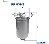 FUEL FILTER PP 839/8 FOR AUDI ANY 1.2L BHC/AMF 1.4L 3cyl A2