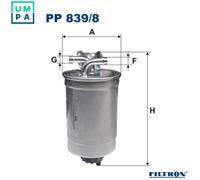 FUEL FILTER PP 839/8 FOR AUDI ANY 1.2L BHC/AMF 1.4L 3cyl A2