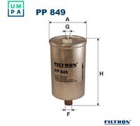 FUEL FILTER PP 849 FOR VW GOLF//Cabriolet/II/Mk SCIROCCO RABBIT/CABRIOLET 1.8L