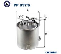 Fuel filter In-Line Filter PP 857/6 FILTRON for NISSAN NAVARA NP300