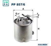 Fuel filter In-Line Filter PP 857/6 FILTRON for NISSAN NAVARA NP300