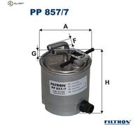 FUEL FILTER PP 857/7 FOR NISSAN ARMADA/III/SUV NP300/FRONTIER/NAVARA/Pickup 2.5L
