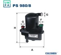 FUEL FILTER PS 980/8 FOR RENAULT CLIO/EURO/III K9K774/764 1.5L 4cyl CLIO III