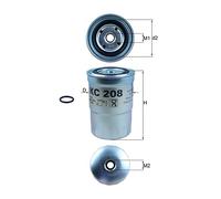 Fuel Filter Screw On 93mm Outer Diameter 140mm Height Service Mahle Knecht KC208