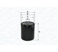 Fuel filter Spin-on Filter 153071762561 MAGNETI MARELLI for MITSUBISHI PEUGEOT