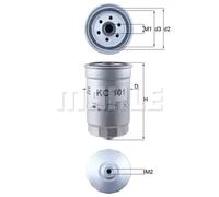 Fuel filter Spin-on Filter KC 101 MAHLE for KIA HYUNDAI