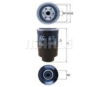 Fuel Filter fits NISSAN SUNNY 1.7D 2.0D 84 to 00 Mahle 164003S30A 164005M311 New