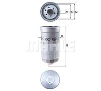 Fuel Filter fits AUDI 100 C4 2.5D 90 to 94 Mahle 028127401A 028127435 028127435A