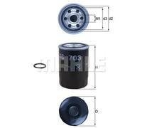 MAHLE ORIGINAL KC 703D Fuel filter