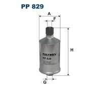 Fuel filter Spin-on Filter PP 829 FILTRON for ALFA ROMEO FIAT LANCIA SAAB