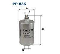 Fuel filter Spin-on Filter PP 835 FILTRON for MERCEDES-BENZ FERRARI PUCH