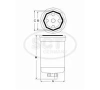 Fuel filter Spin-on Filter ST 6106 SCT - MANNOL for FORD CLAAS JOHN DEERE