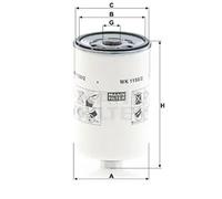 Fuel filter Spin-on Filter WK 1150/2 MANN-FILTER