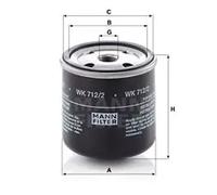 Fuel filter Spin-on Filter WK 712/2 MANN-FILTER for FORD FENDT DEUTZ-FAHR AEBI