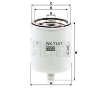 MANN Fuel Filter – Spin-on WK 715/1 x – OE Quality – 86504140, 87036043, 87036044