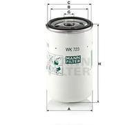 Fuel filter Spin-on Filter WK 723 MANN-FILTER for GAZ ASKAM OTOKAR KAMAZ FENDT