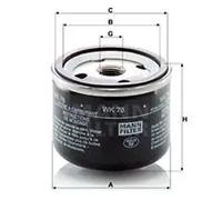 Fuel filter Spin-on Filter WK 78 MANN-FILTER