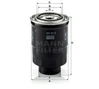 MANN-FILTER Fuel Filter WK 8018 x - 132mm Height - with Gasket/Seal - for Cars & Transporters