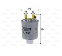 Fuel Filter VALEO Fits RENAULT Grand Kangoo Laguna III Latitude 164005033R