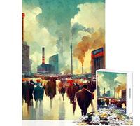 Fuel for The Corporations Jigsaw Puzzles 1000 Pieces for Teenagers Relaxing Quiet Leisure Fun Relaxing Soothing Indoor Play (50X75cm)