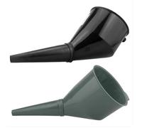 Fuel Funnel with Fine Mesh Filter and Handle for Easy Refilling - Thick Plastic Fuel Funnel for Petrol, Diesel, Oil, Ad-blue, Water, Screen Wash (Black & Grey)