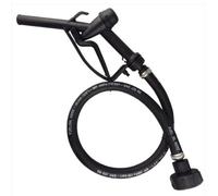 Fuel Gun with 3/4" Rubber Hose (5m) & IBC Tank Adaptor Set - Diesel Fuel Nozzle, Hose & Connector Kit for Refuelling, Oil & Water Transfer