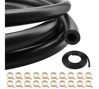 Fuel Hose 6m Fuel Pipe 8mm ID Hose with 20 Pieces Clamps for Car Tractor Motorcycle Small Engines