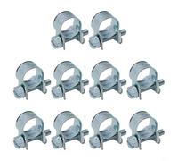 Fuel Hose Clamps for MINI Fuel Injection Hose Clamps Zinc Plated 10pcs Adjustable Hose Clips Assortment Petrol Pipe Clamps for Automobiles, Tractors(12mm-14mm)