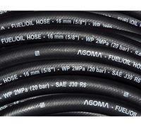 Fuel Hose - Reinforced Rubber Hose for Fuel, Diesel, Petrol, Water - Oil-Resistant Flexible Pipe for Engine Fuels 2m Lengths (8mm) Internal,15mm External