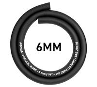 Fuel Hose - Reinforced Rubber Hose for Fuel, Diesel, Petrol, Water - Oil-Resistant Flexible Pipe for Engine Fuels, Industrial Use - 2m Reinforced Rubber Pipe Hose (6mm)