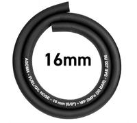 Fuel Hose - Reinforced Rubber Hose for Fuel, Diesel, Petrol, Water - Oil-Resistant Flexible Pipe for Engine Fuels, Industrial Use - 2m Reinforced Rubber Pipe Hose (16mm x 1meter)