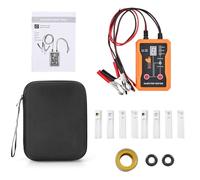 Fuel Injector Cleaning Tool Kit, ABS Fuel Injector Tester for 2 Injectors, 8 Adapters 4 Pulse Modes 12V Dual Channel, for Gasoline Engine Diagnosis and Cleaning (White)