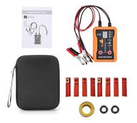 Fuel Injector Cleaning Tool Kit, ABS Fuel Injector Tester for 2 Injectors, 8 Adapters 4 Pulse Modes 12V Dual Channel, for Gasoline Engine Diagnosis and Cleaning (Orange)