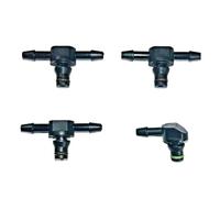Fuel Injector Nozzle Fit for Bosch 110 4Pcs Common Rail Diesel Fuel Injector Return Pipe Connector Fuel Injector(3xT 1xL)