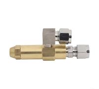 Fuel Injector Nozzle For Waste Oil Burners, Brass And Stainless Steel Siphon Air Atomizing Nozzle With 1/8" Oil Inlet, 1/4" Air Inlet, 9/16" Size, 10 Cm, 0.5-3.0 Mm(1.5mm)