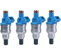 Fuel Injector Replacement 370CC EV1 Fuel Injector Nozzle for Racing Modified Cars B16 B18 B20 D16 D18 F22 H22 H22A Flow Capacity Injection(4pcs)