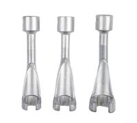 Fuel Injector Socket Wrench Set, 3-Piece 1/2-Inch Drive for CR-MO Steel Sockets (14mm, 17mm, 19mm) with Slotted Open-End Design for Engine Repair(RED Box)