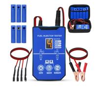 Fuel Injector Tester 8 Pulse Modes 5V/12V for Car & Moto GDI EFI Injectors | 6 universal nozzles, 1m cable, dual injector simultaneous test