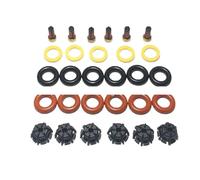 Fuel Injectors 6 Sets Fuel Injector Repair Kit 0280150440 13641703819 for BMW E60 E39 520i 523i 525i 528i E36 328i E36 Car Replacement AY-RK004 Fuel Injector Nozzle(Black Cap)