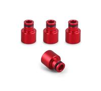 Fuel Injectors for Civic and for Acura RDX B16 B18 D16 Engines 1988-2000 4Pcs Fuel Injector Hat Adapters Fuel Injector Nozzle(Red)